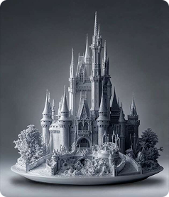 Fantasy castle diorama model