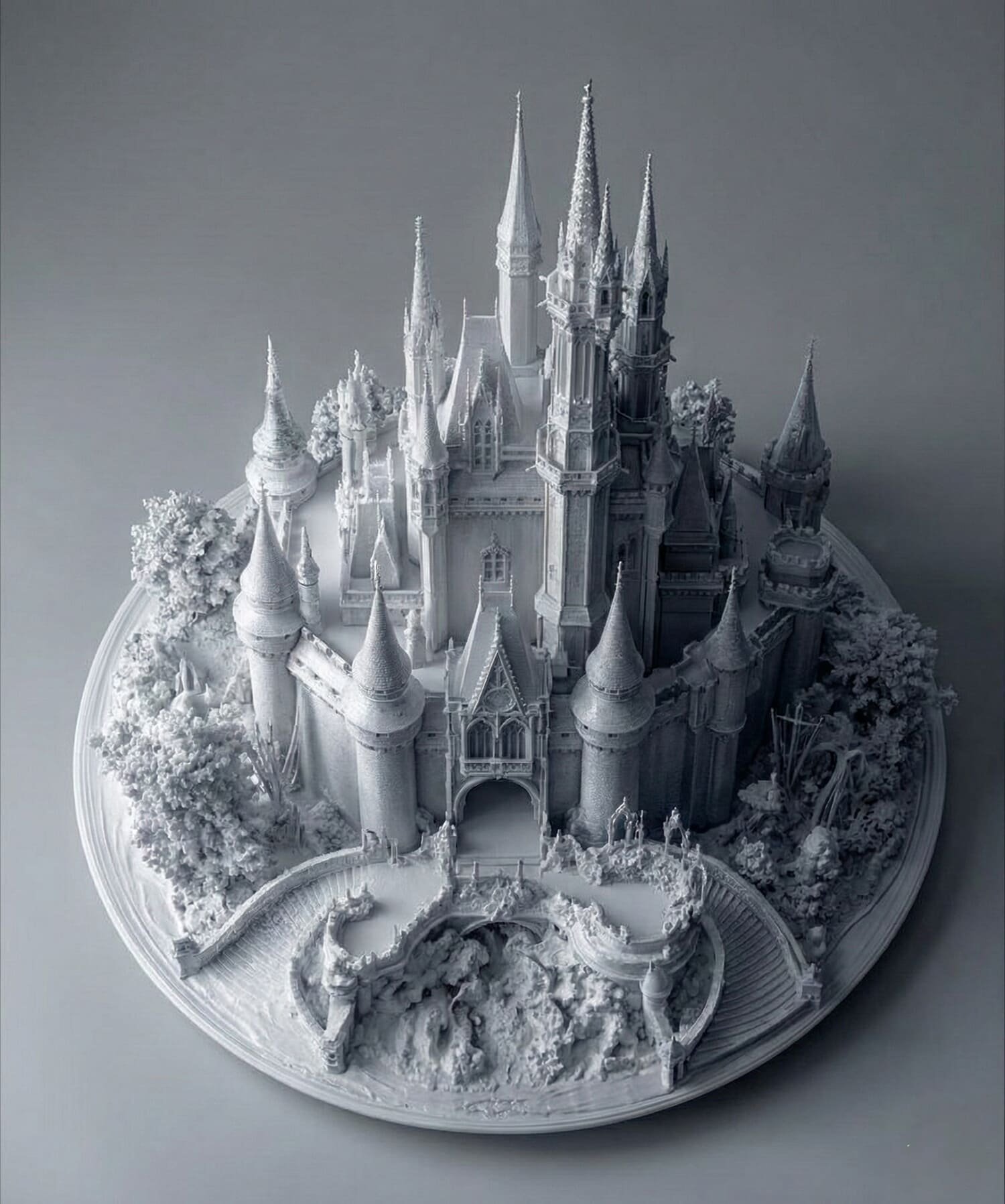 Fantasy castle diorama model