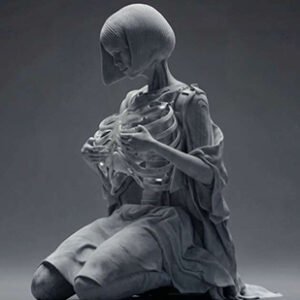 Anatomical kneeling figure structure