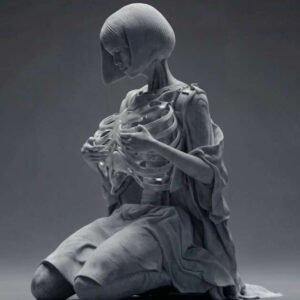 Anatomical kneeling figure structure