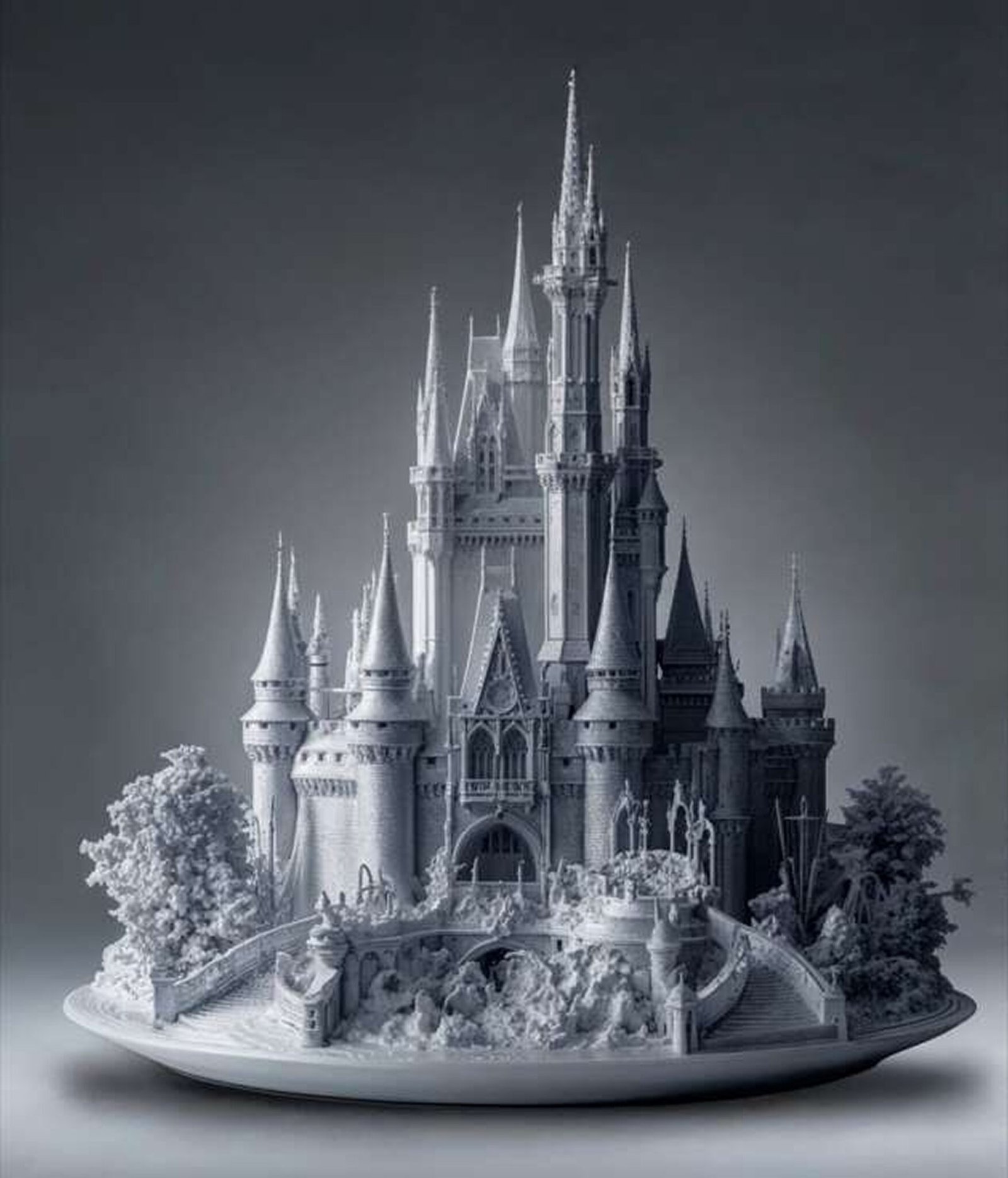 Fantasy castle diorama model