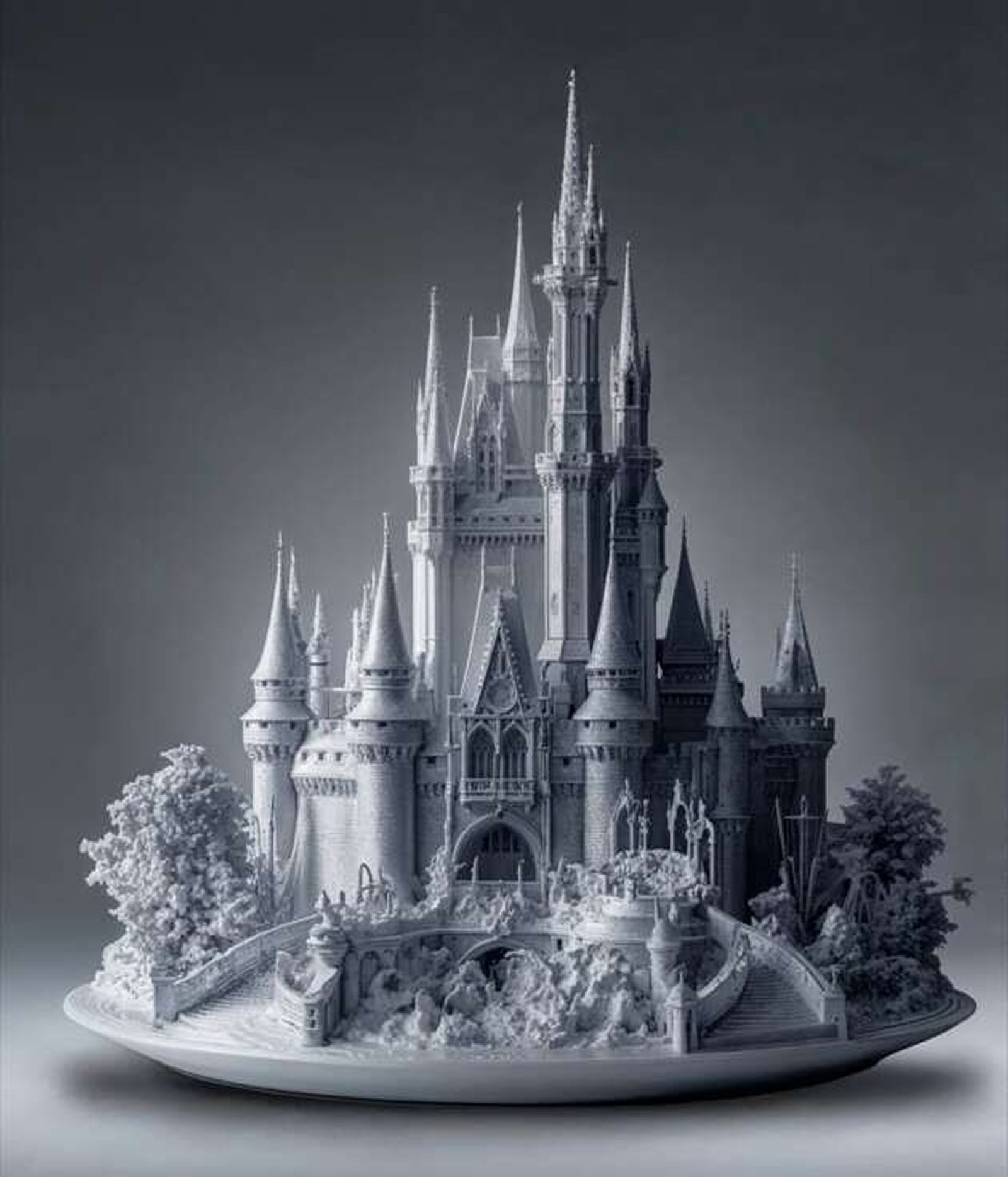 Fantasy castle diorama model
