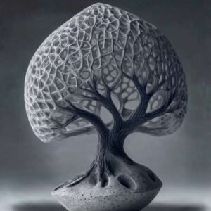 Abstract organic tree sculpture