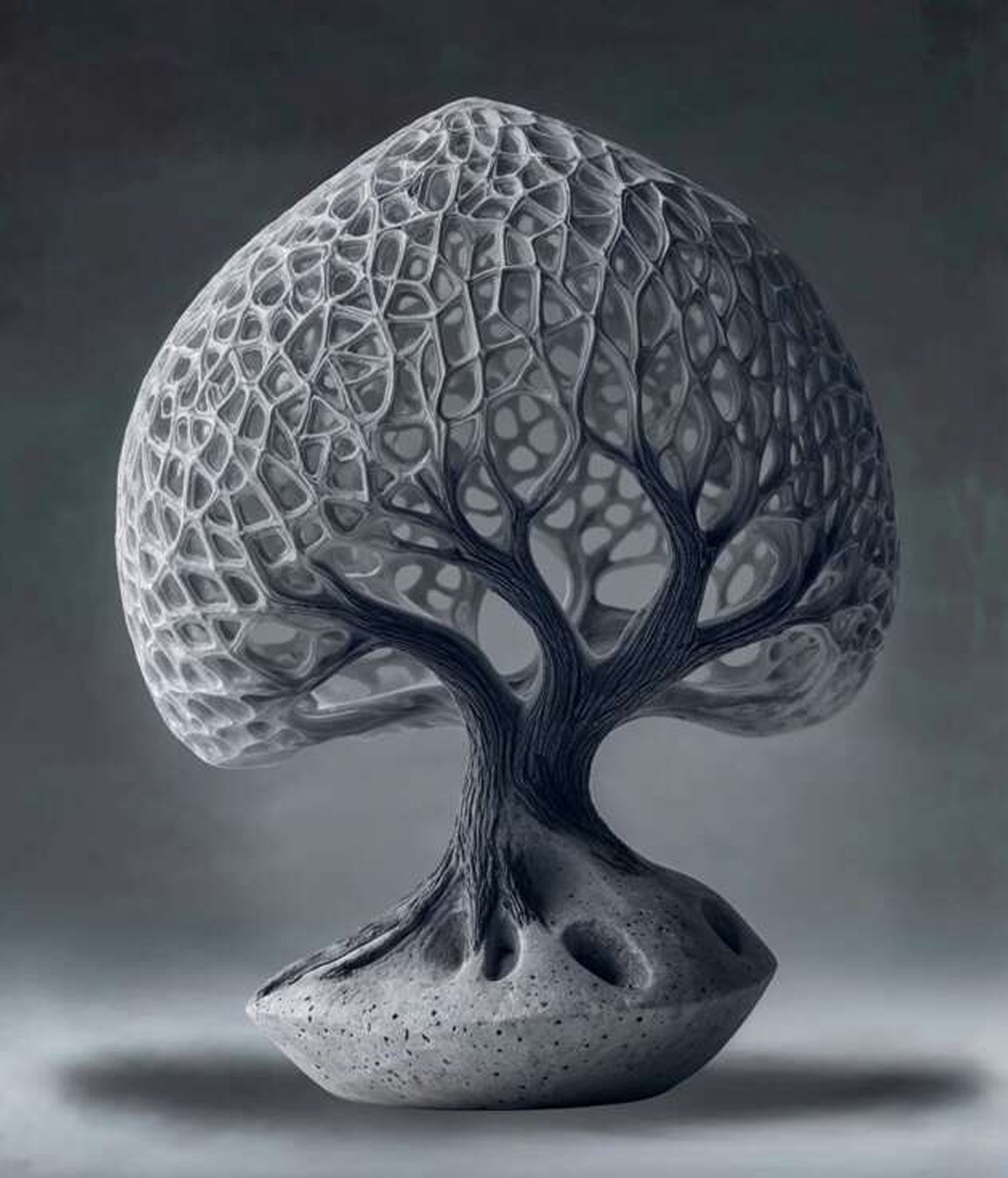Abstract organic tree sculpture