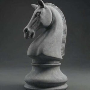 Classic horse knight chess piece